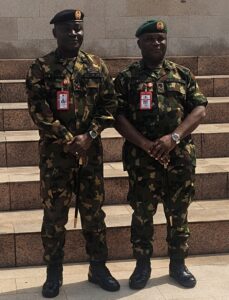 Major General Babalola with Major General Okoye at the event